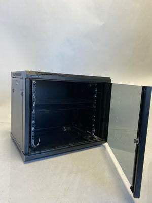 NavePoint 9U 600mm Depth Wallmount Networking Cabinet Black Used SOLD AS IS