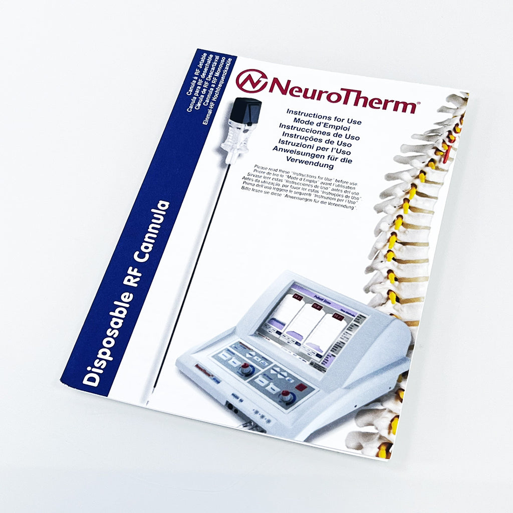 NeuroTherm Disposable RF Cannula Instructions Manual F11-002 Rev.7