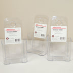 OD Literature Holder Pamphlet Brochure 4-3/8 x 7-3/4 x 3-1/4 Cracked Plastic 3pk