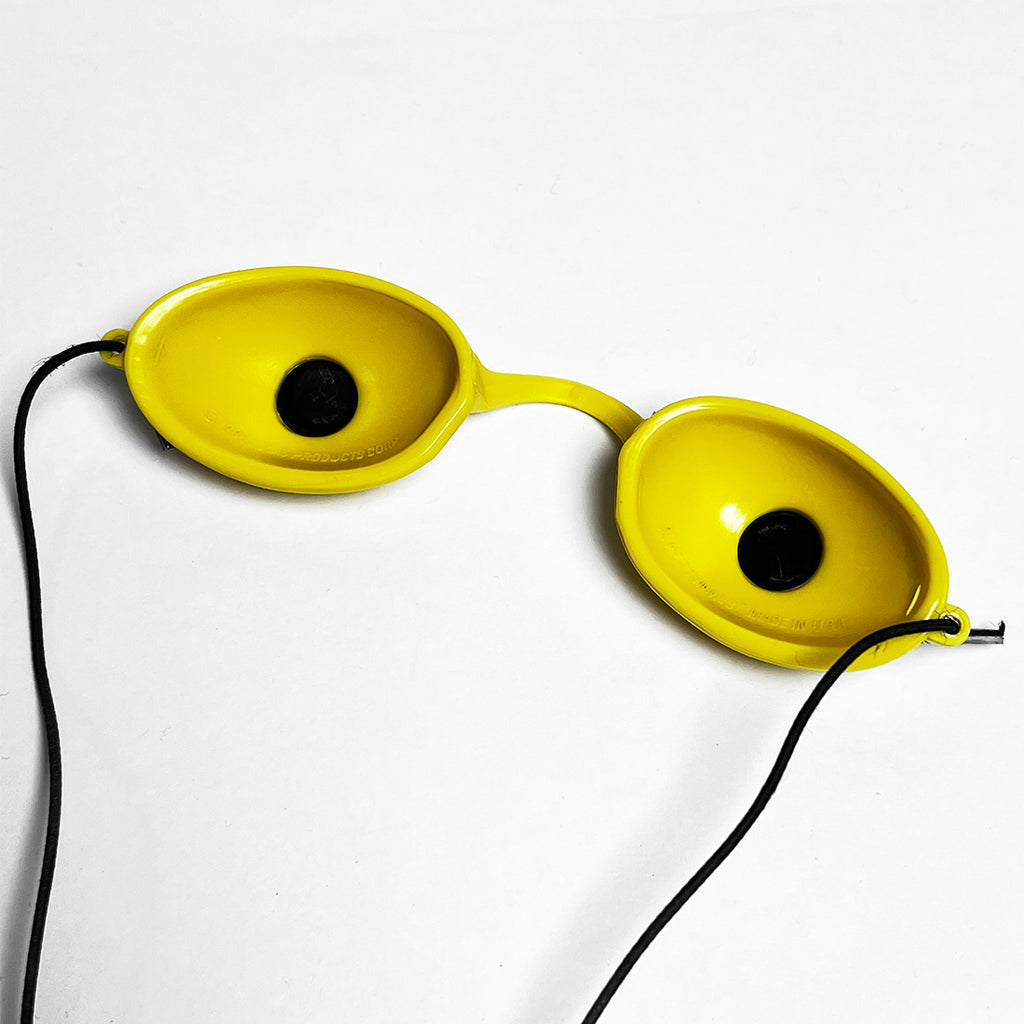 Laser IPL Patient Eye Shield Safety Eyewear Yellow Goggle Glasses