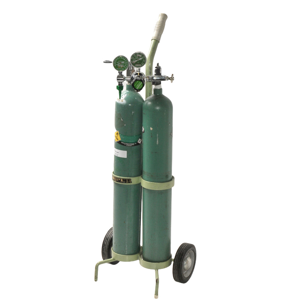 Oxygen Tanks 4500 Concoa Compressed Gas Regulator Rolling Mobile Stand Cylinder