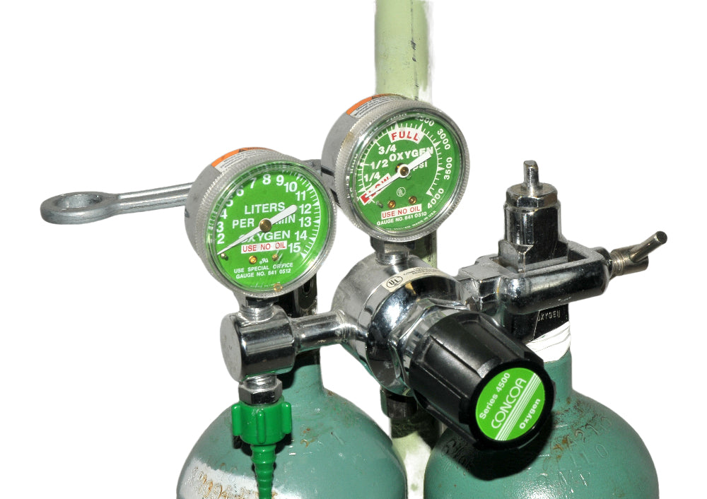 Oxygen Tanks 4500 Concoa Compressed Gas Regulator Rolling Mobile Stand Cylinder