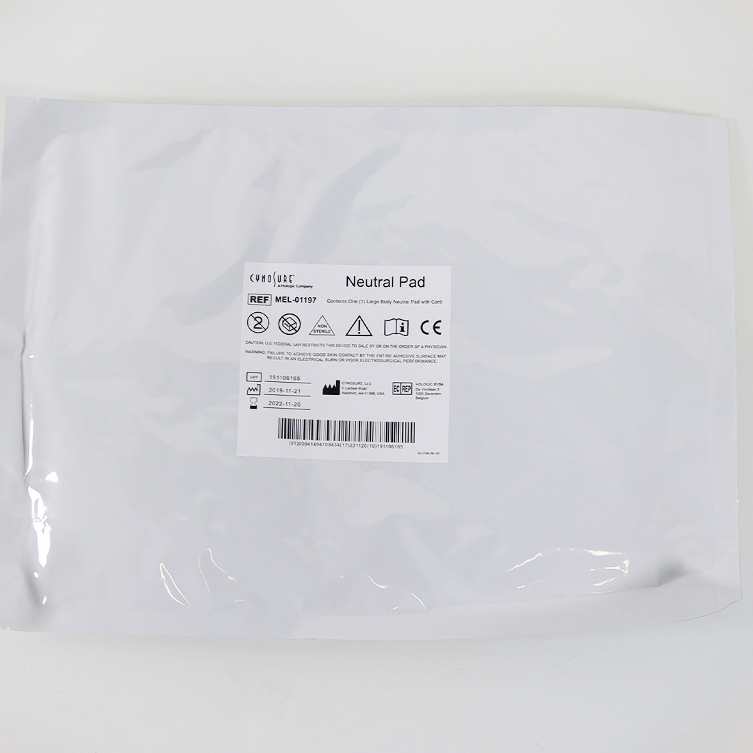 Ellman Cynosure Large Body RF Neutral Pad w/ Cord Electrosurgical MEL-01221 x25