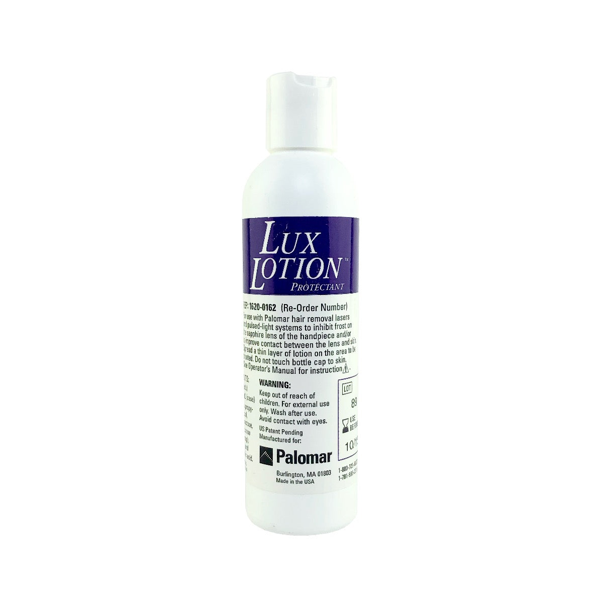 Palomar Lux Lotion 1620-0162 IPL Laser Lens Protectant 175mL Bottle Exp. 10/2013