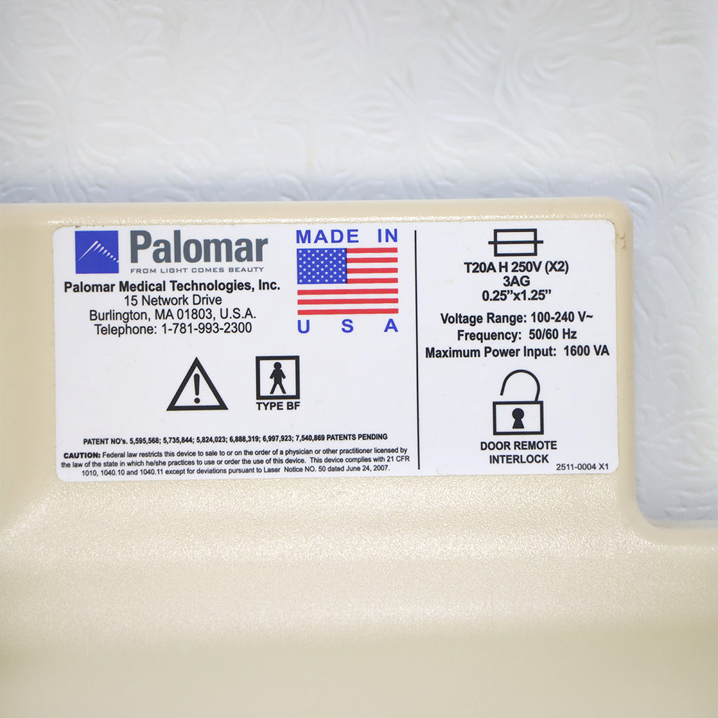 Palomar Medical ICON Laser T20A Back Cover PART OEM Factory Plate 2511-0004 X1