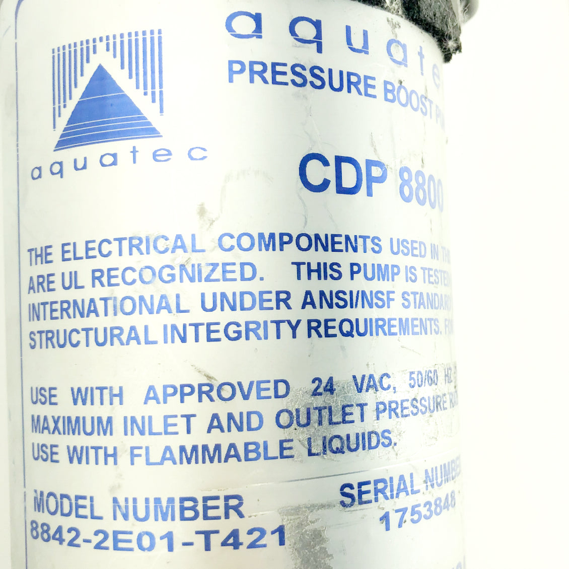 Palomar Starlux Laser Water Pump Aquatec CDP 8800 Electric Diaphragm 125 PSI