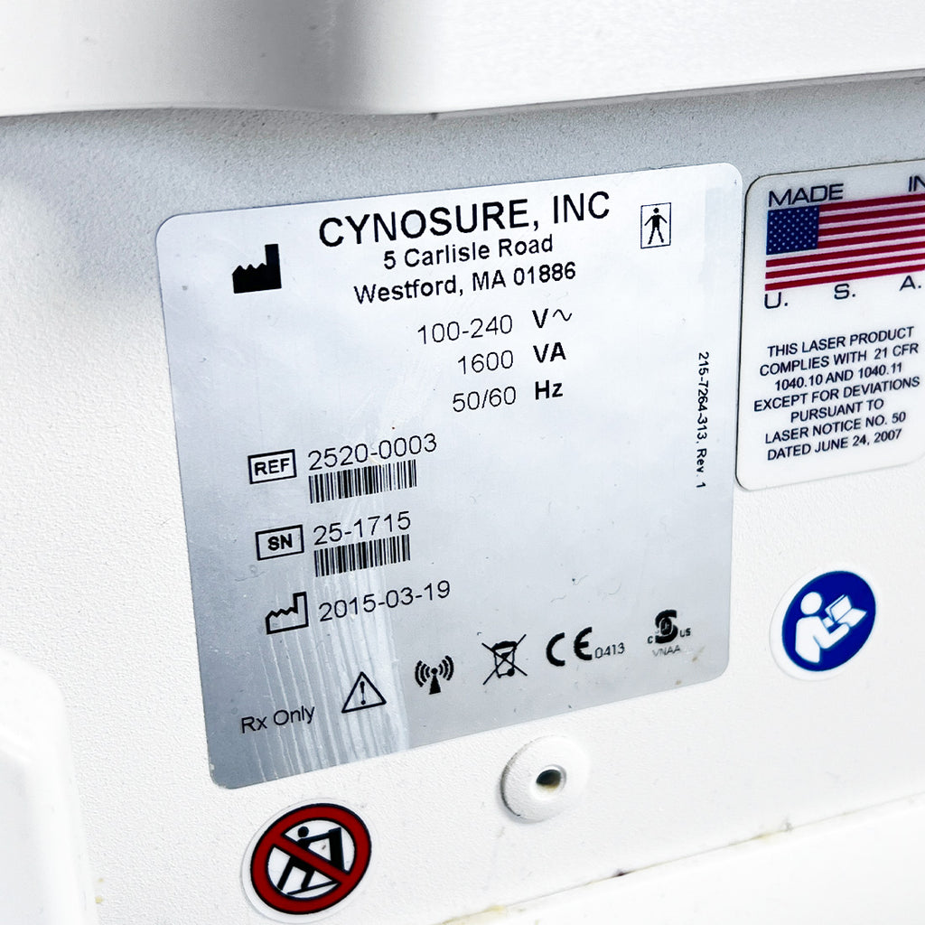 2015 Cynosure Palomar Icon IPL Laser Hair Removal + System