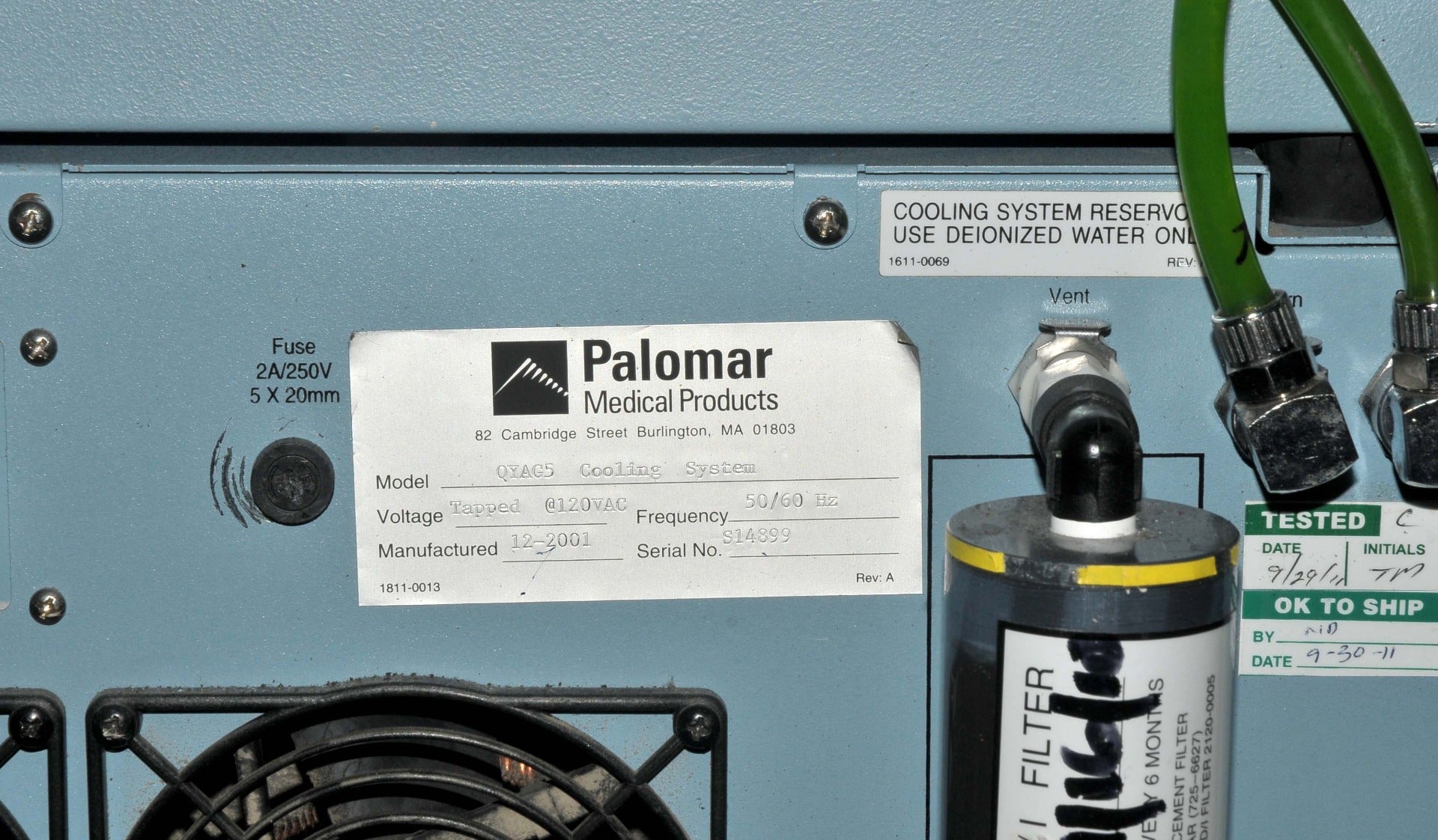 Palomar Q-YAG 5 QYAG Tattoo Removal System Laser Pigmented Lesions Skin - QYAG5