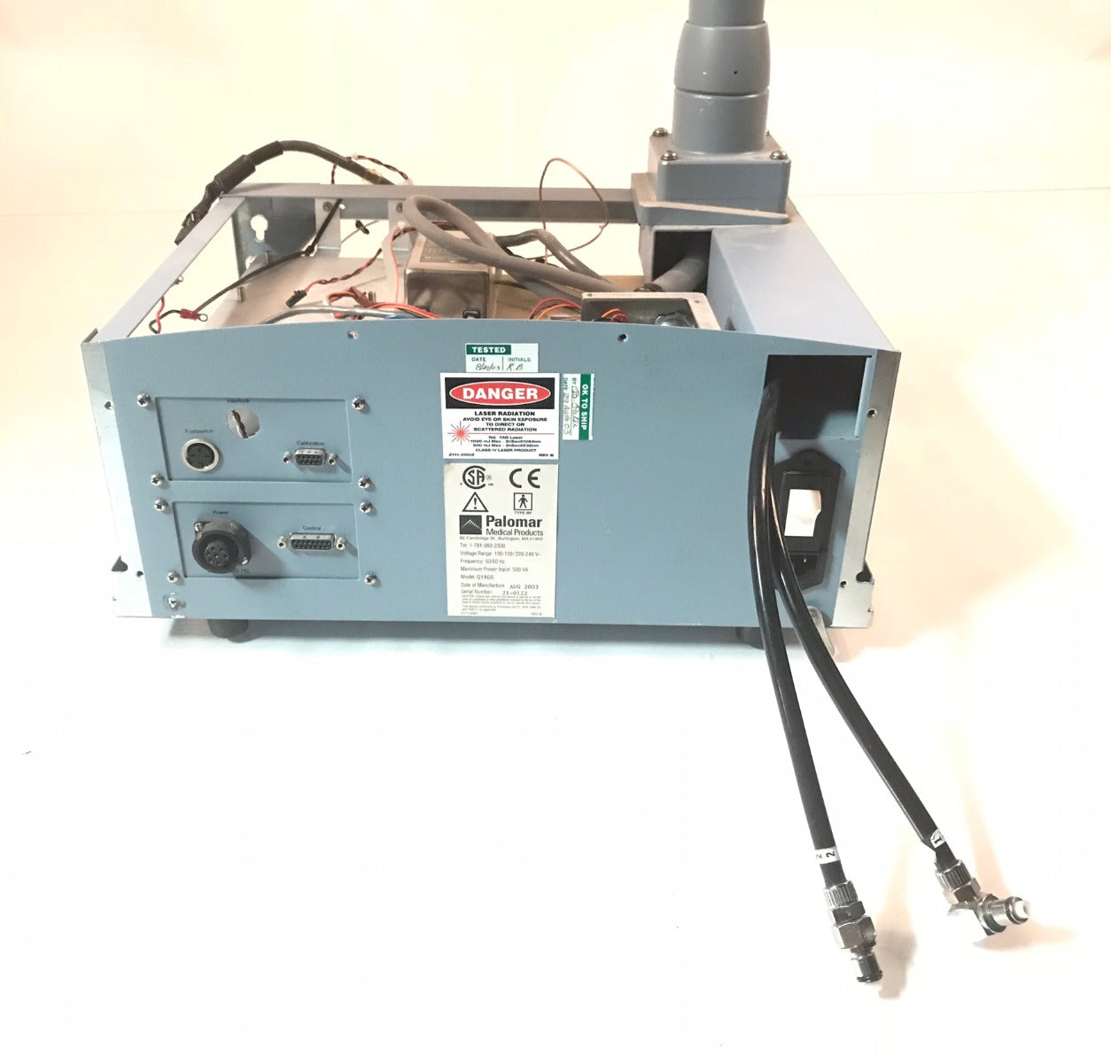 Palomar Q YAG 5 Kaiser Power Supply Lampdriver Fiber Arm Top Section AS IS PARTS