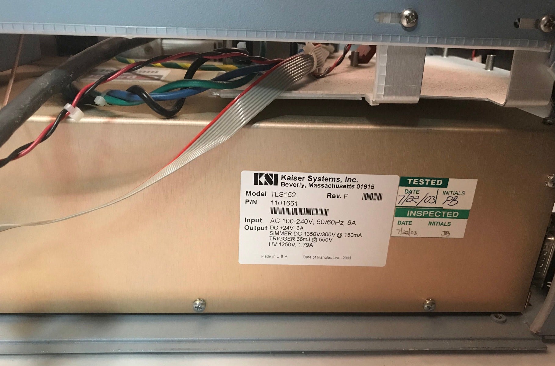 Palomar Q YAG 5 Kaiser Power Supply Lampdriver Fiber Arm Top Section AS IS PARTS