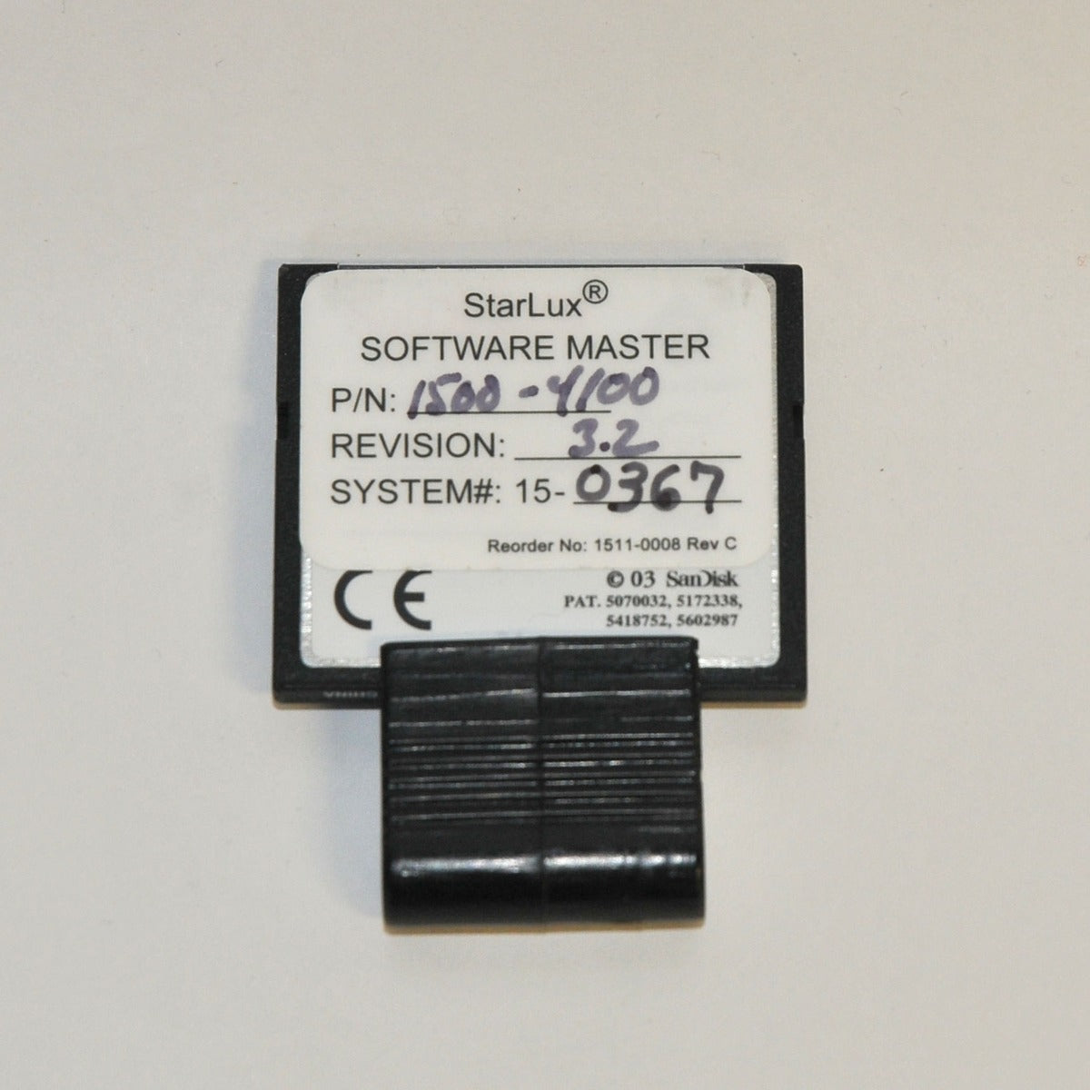 Palomar Starlux Laser Software Master Card Revision 3.2 Memory Drive 1500-4100