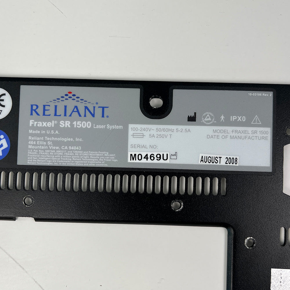 Solta Fraxel Repair Laser Back Metal Cover Panel Assembly 10-03186 PARTS AS IS
