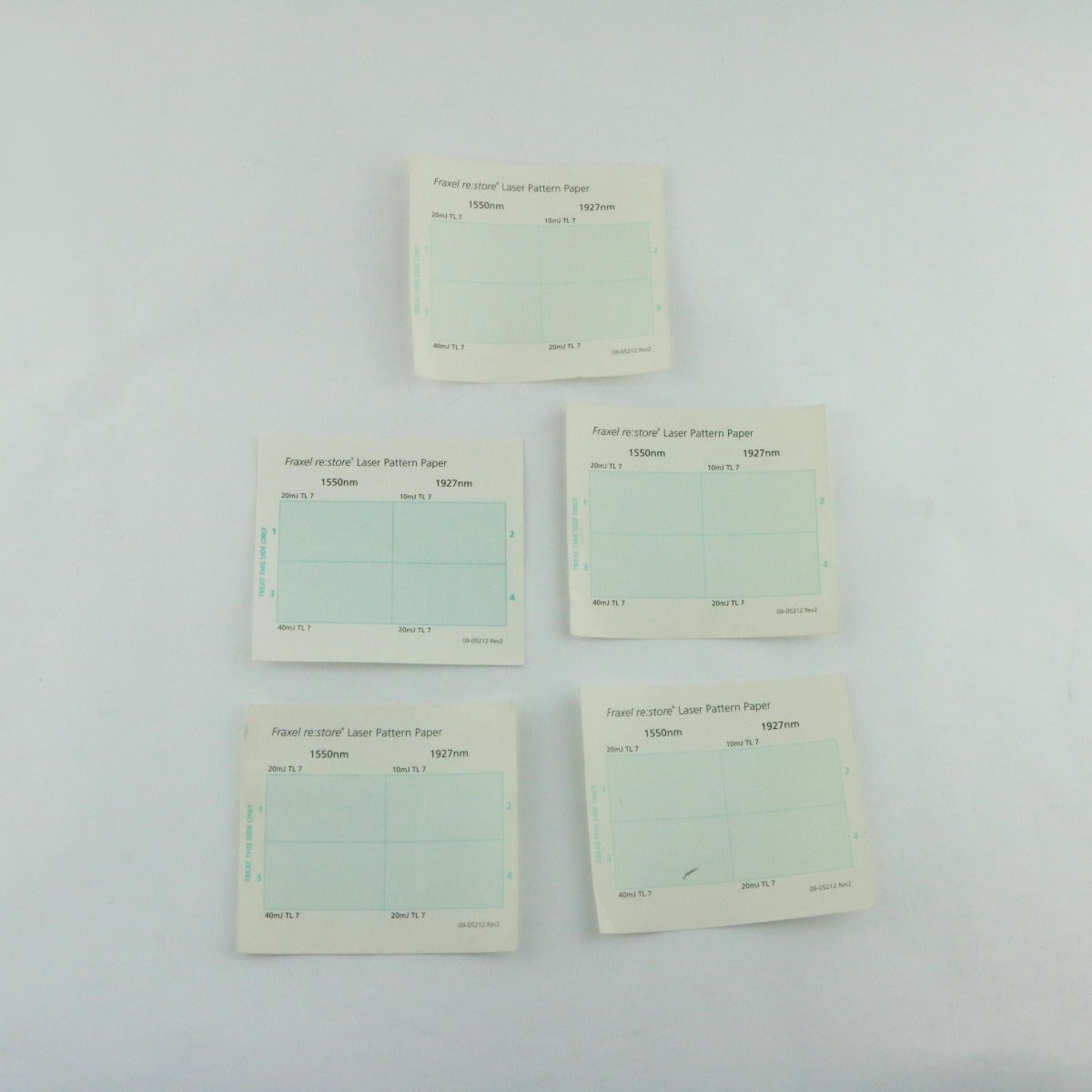 Fraxel Restore Dual 1550 1927 Laser Burn Patter Test Paper (5)