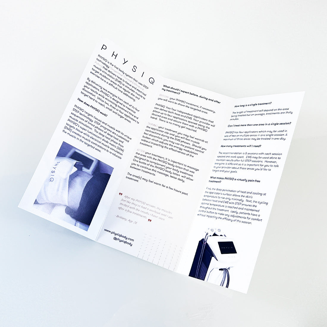 Cartessa Physiq Body Treatment Brochure PH2103-002 x10 Pc