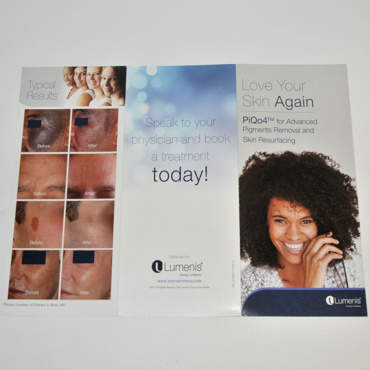 Lumenis PiQo4 Advanced Pigments Removal & Skin Resurfacing Patient Brochure 8pcs