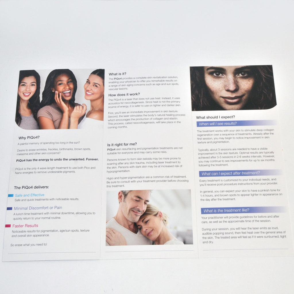 Lumenis PiQo4 Advanced Pigments Removal & Skin Resurfacing Patient Brochure 8pcs