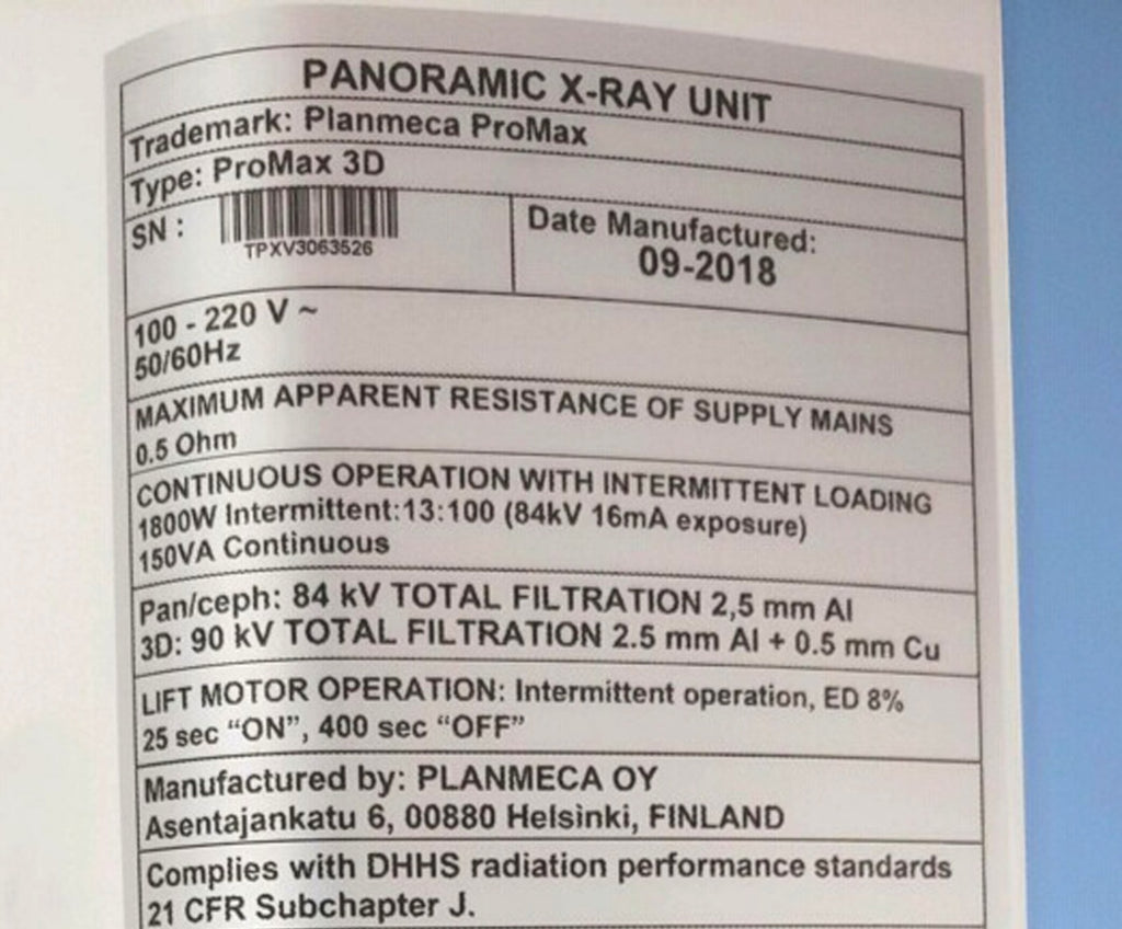 Planmeca Promax 3D Imaging Panoramic Dental XRay Smart Panorex Diagnostic X-Ray