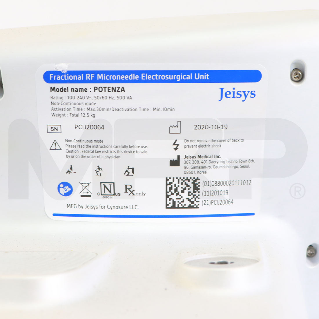 2020 Jeisys Cynosure Potenza Fractional RF Microneedling System