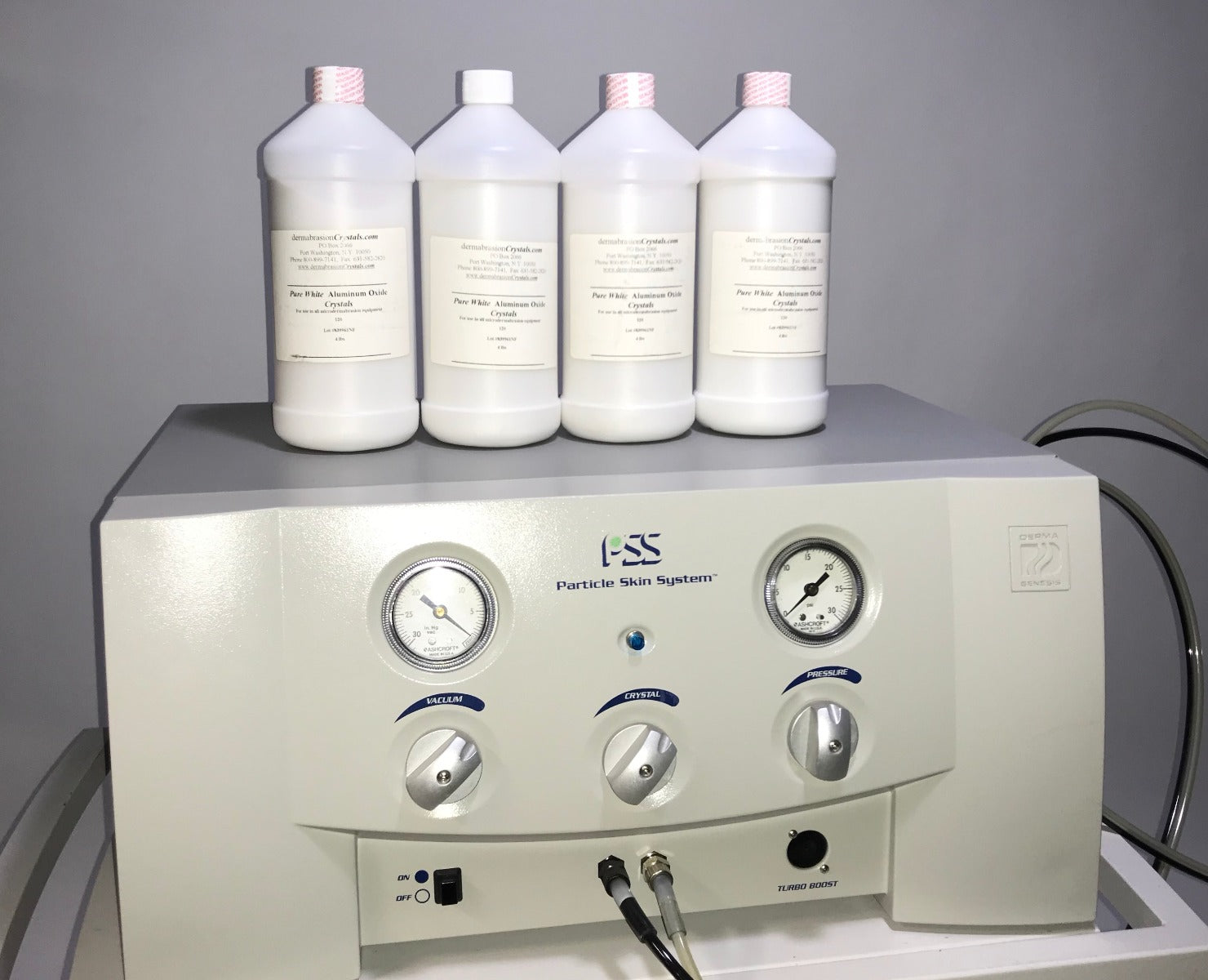 PSS Particle Skin System Derma Genesis with 4 bottles aluminum oxide crystals