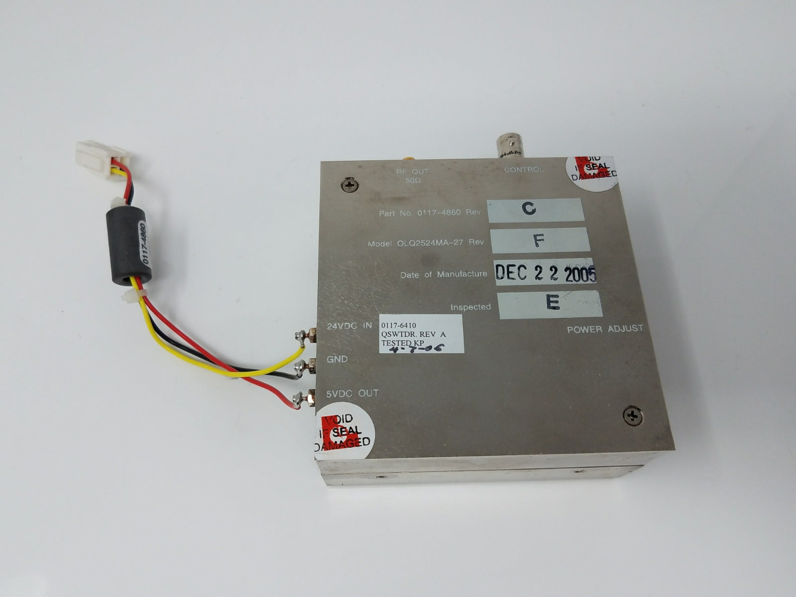 Q-Switch Driver Controller Laserscope KTP 532 0117-4860 Untested Parts AS-IS