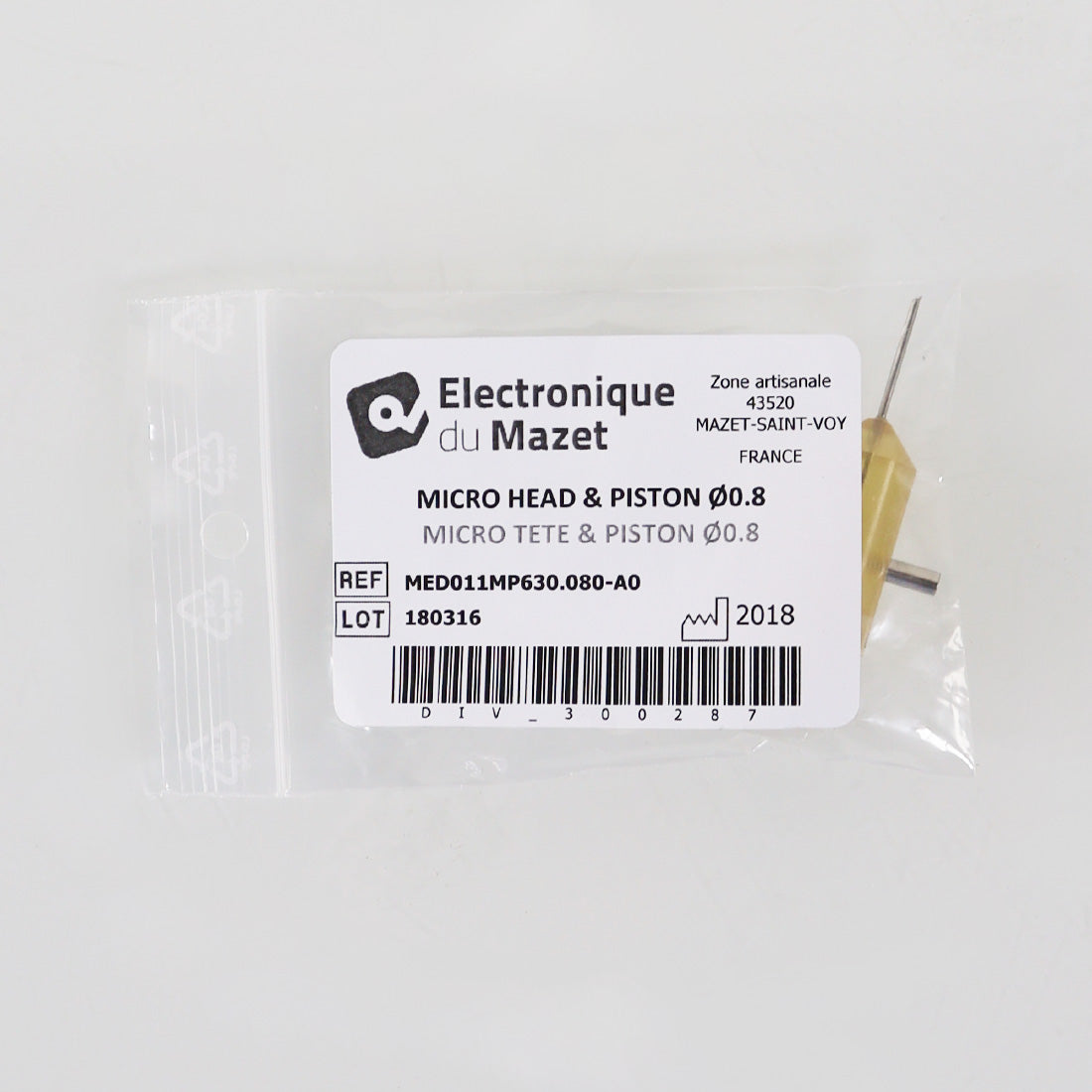 Medicamat NeoGraft MTETE080IND 0.8mm Micro Head Piston Transplant Follicle Punch