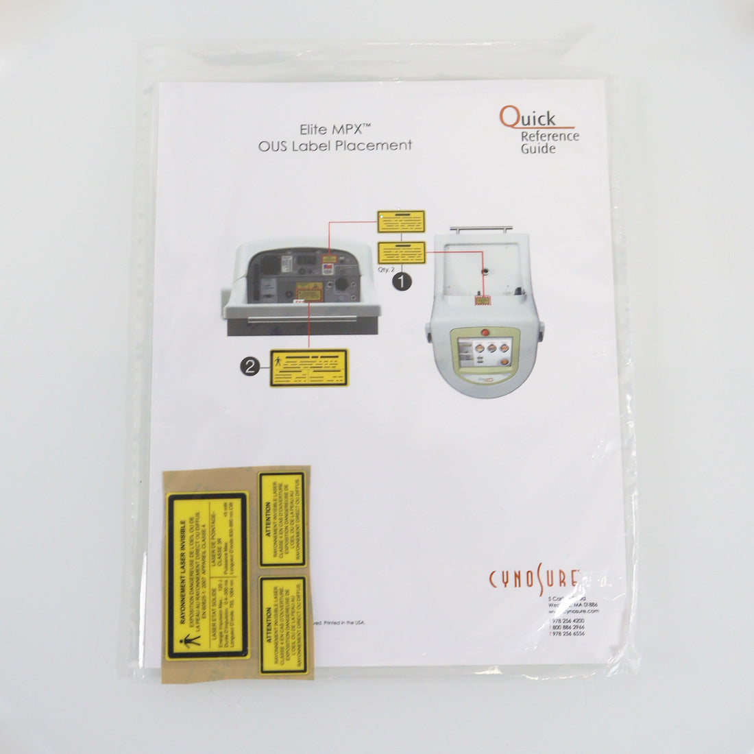 Cynosure Elite MPX Clinical Reference Manual & Parameters PN: 921-7009-000