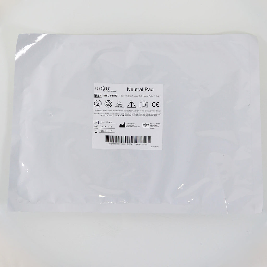 Ellman Cynosure Large Body Neutral Pad w/Cord RF Electrosurgical MEL-01197 x25