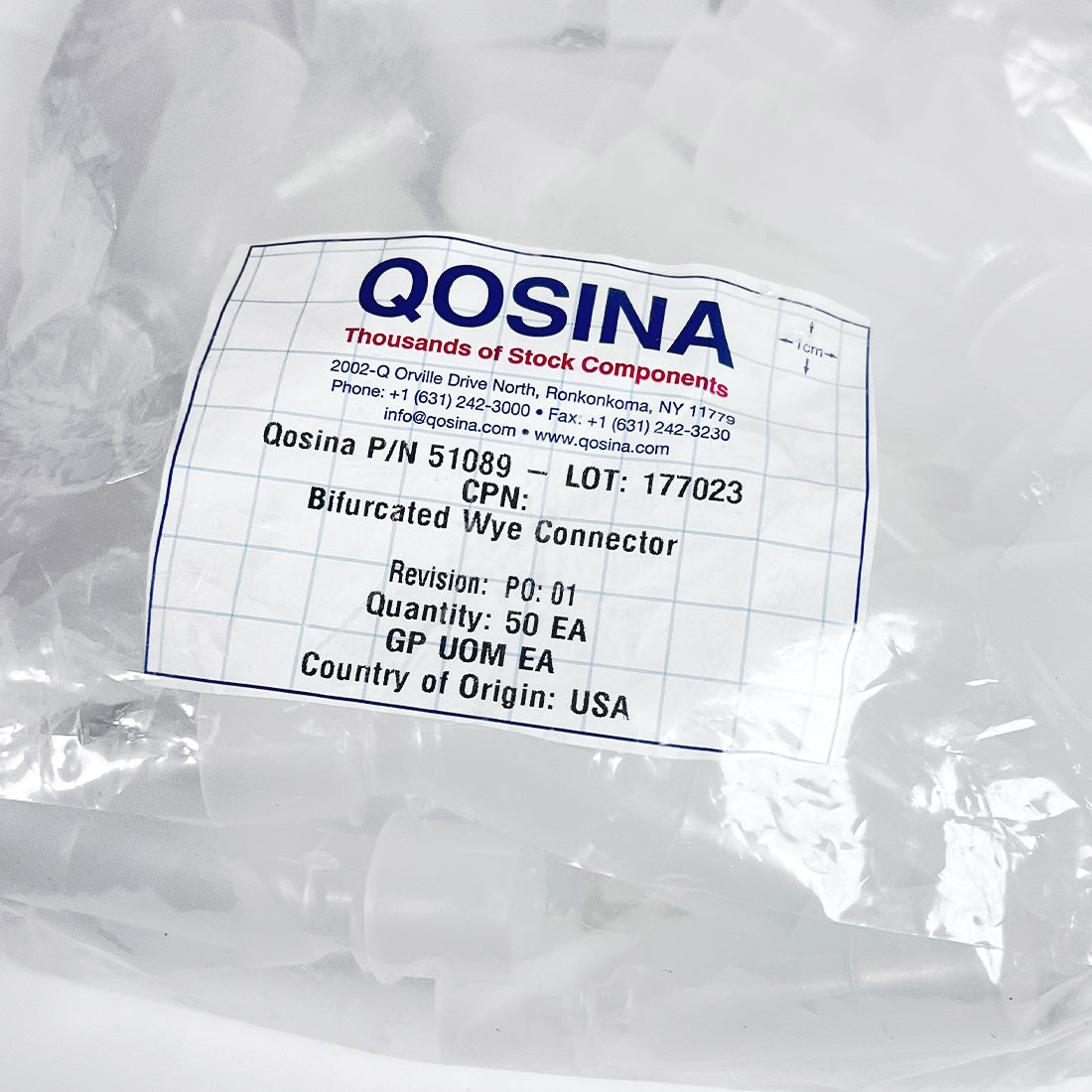 Qosina Bifurcated Wye Connector X 28 Pc 51089