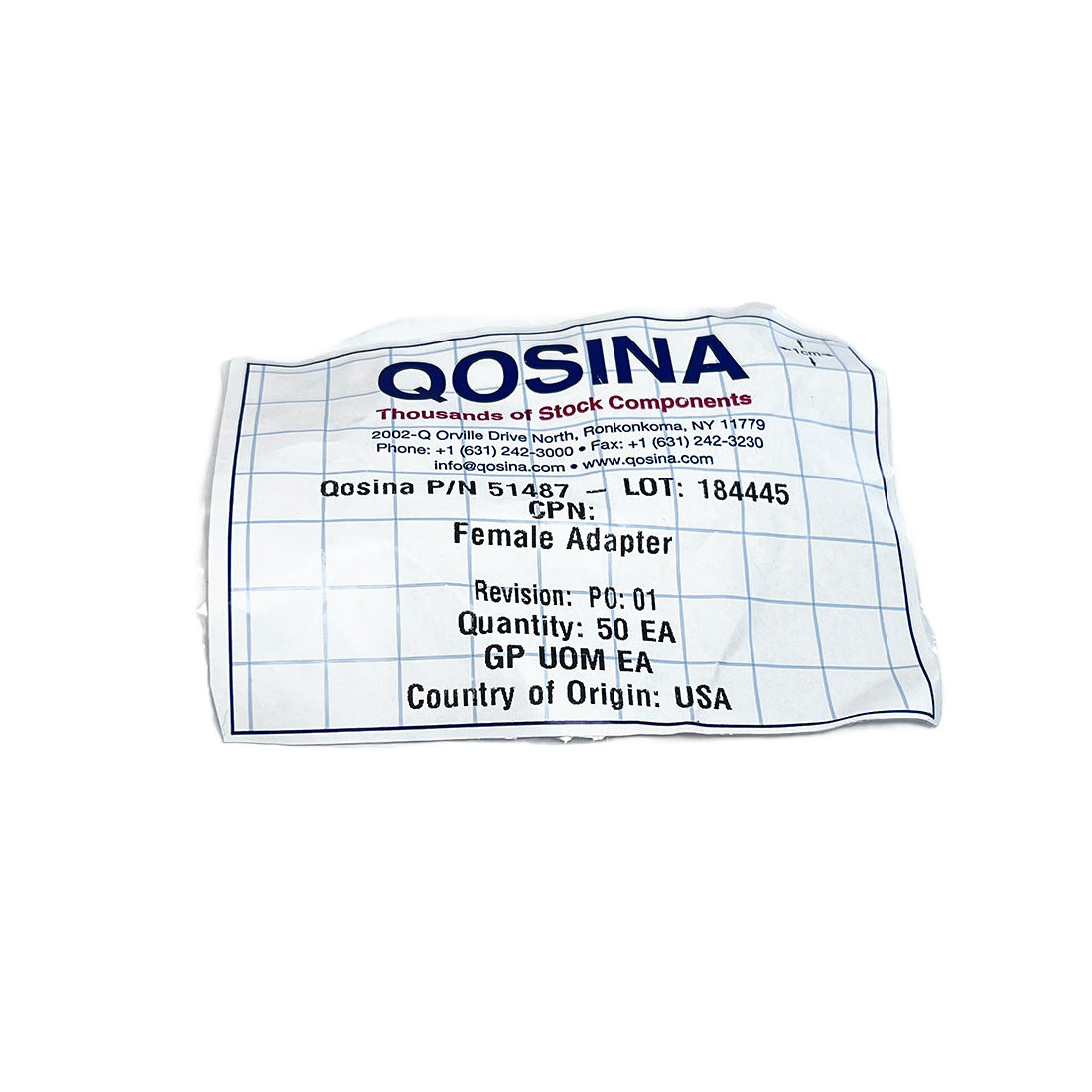 Qosina Female Adapter X 30 Piece P/N 51487