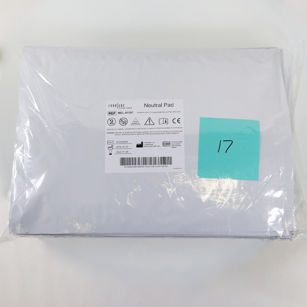 Ellman Cynosure Large Body Neutral Pad w/Cord RF Electrosurgical MEL-01197 x17