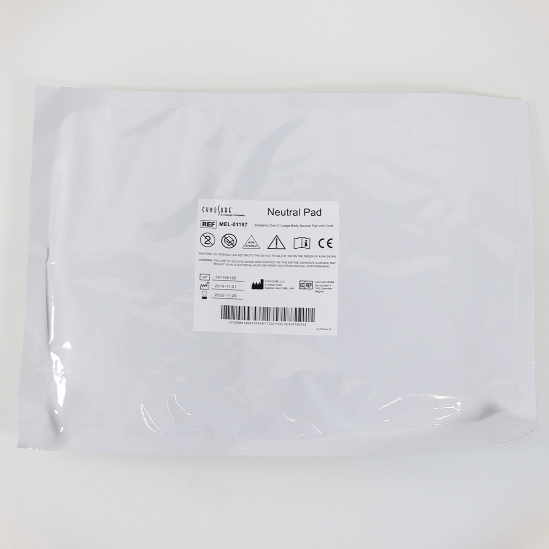 Ellman Cynosure Large Body Neutral Pad w/Cord RF Electrosurgical MEL-01197 x17