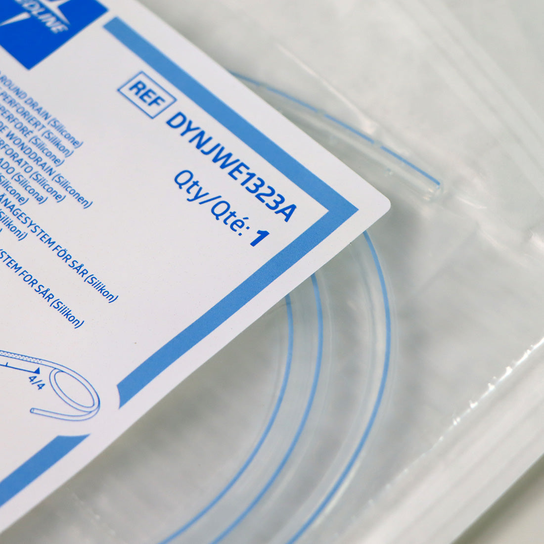 Medline Round Silicone Drain, 15fr, 3/16 LOT OF 8 - DYNJWE1323A