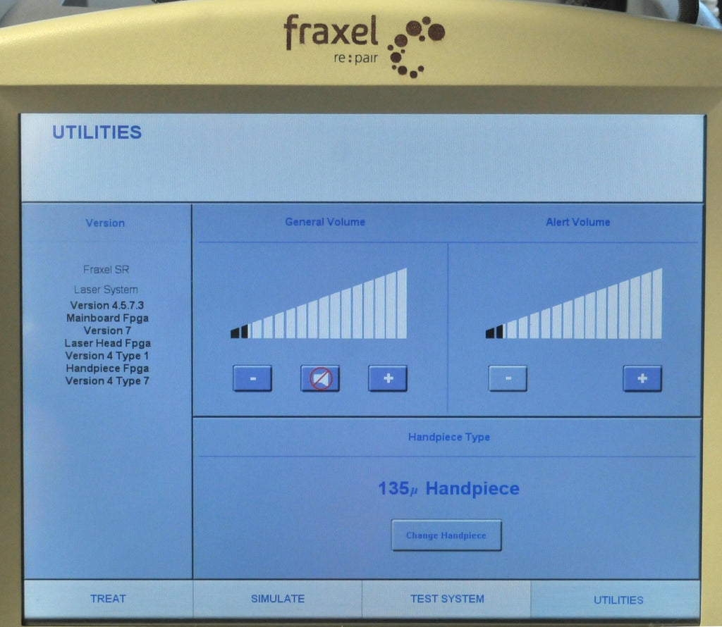 Solta Fraxel Repair CO2 Laser Resurfacing Scanner 135μm Handpiece Micro Dermal HP