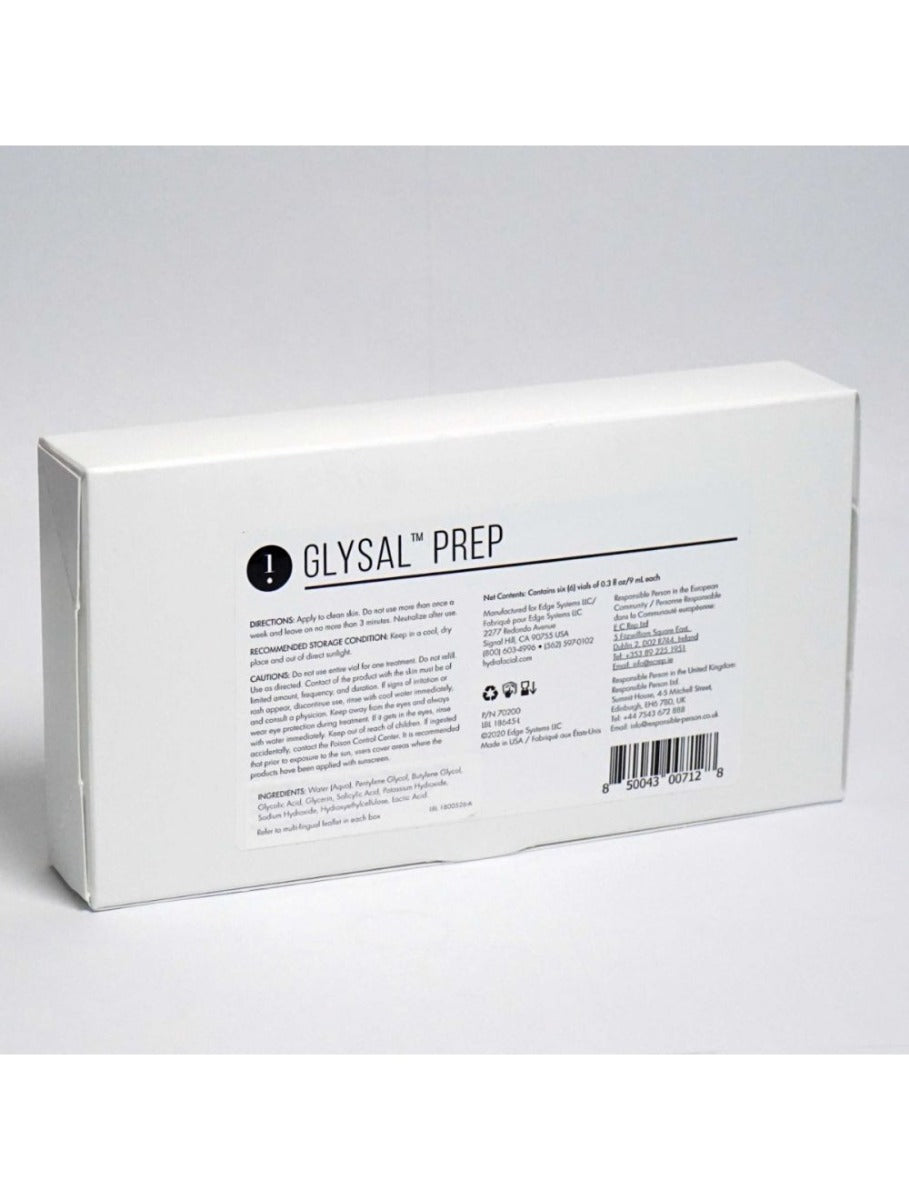 Edge Systems Hydrafacial Glysal Prep Glycolic Salicyclic Acid P70200 x6pk Exp-11/2026