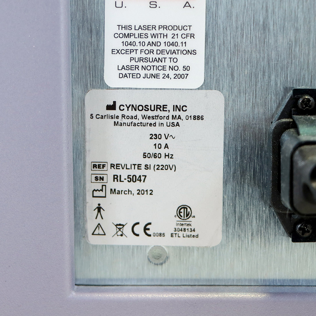 2012 Cynosure ConBio Revlite SI VariSpot Q-Switched Laser Tattoo System