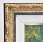 Robert Hagan Original Oil Painting Lady Tall Grass Hat Ducks Gold Frame Canvas
