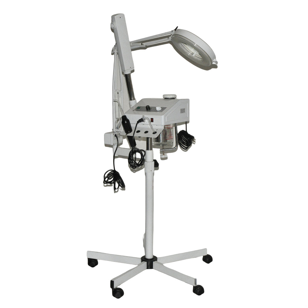 Rolling Beauty Instrument Facial Steamer White Rolling M-2005D Magnifying Glass