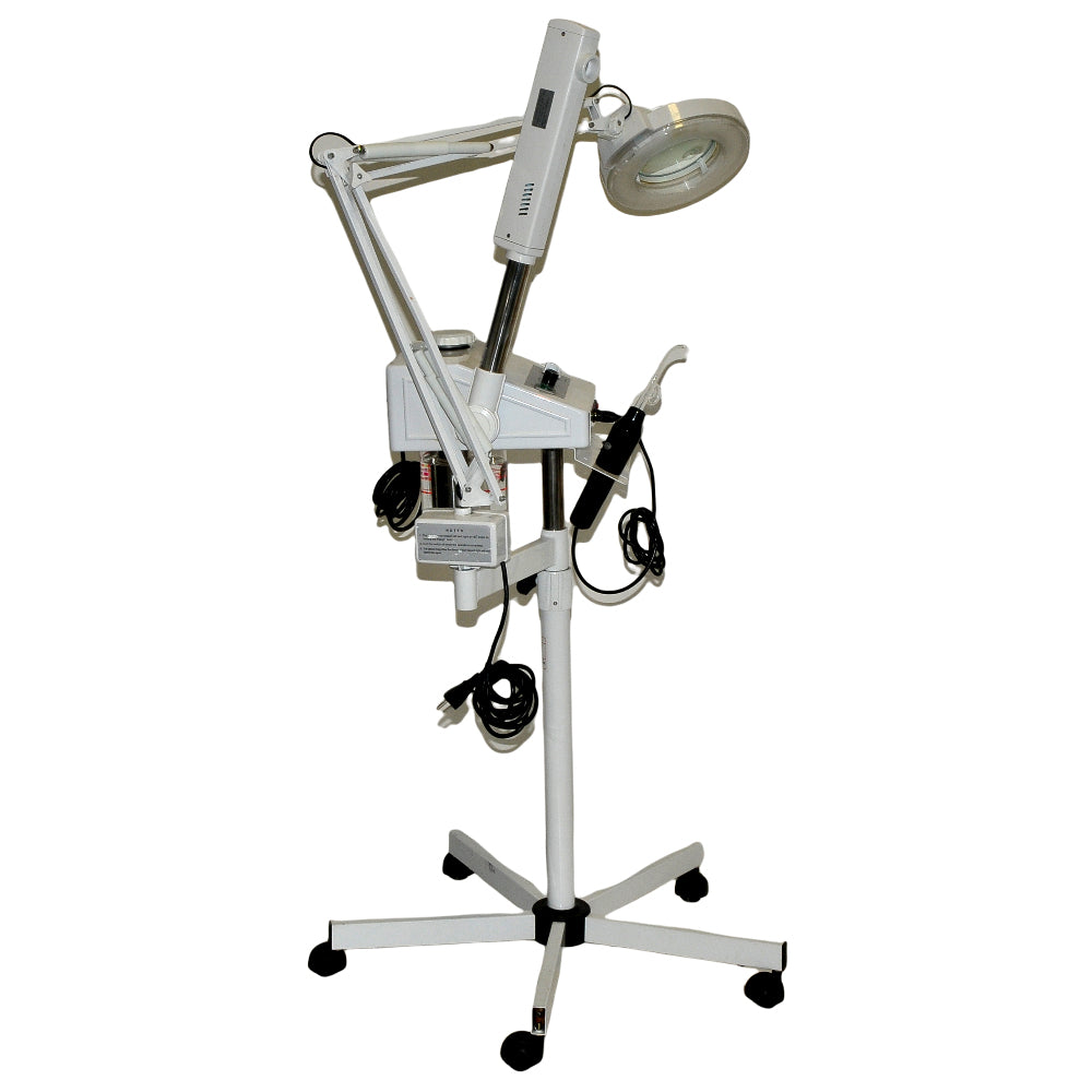 Rolling Beauty Instrument Facial Steamer White Rolling M-2005D Magnifying Glass