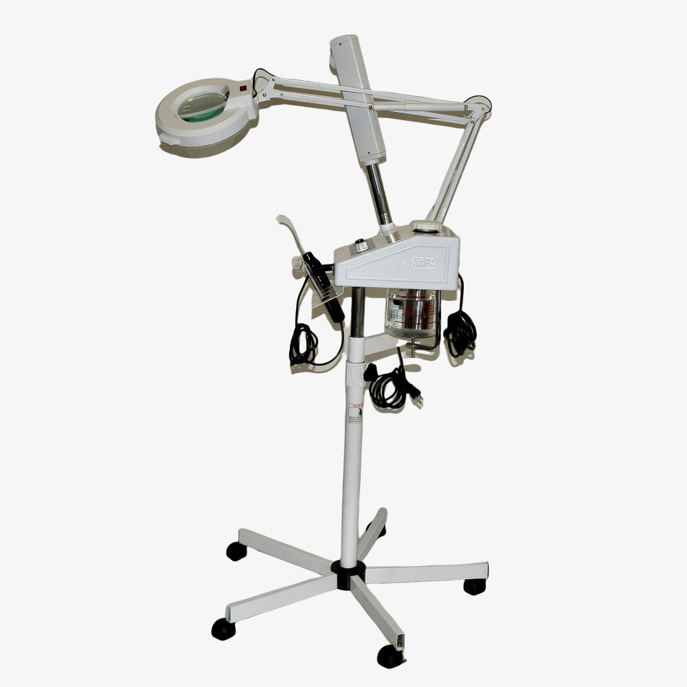 Rolling Beauty Instrument Facial Steamer White Rolling M-2005D Magnifying Glass