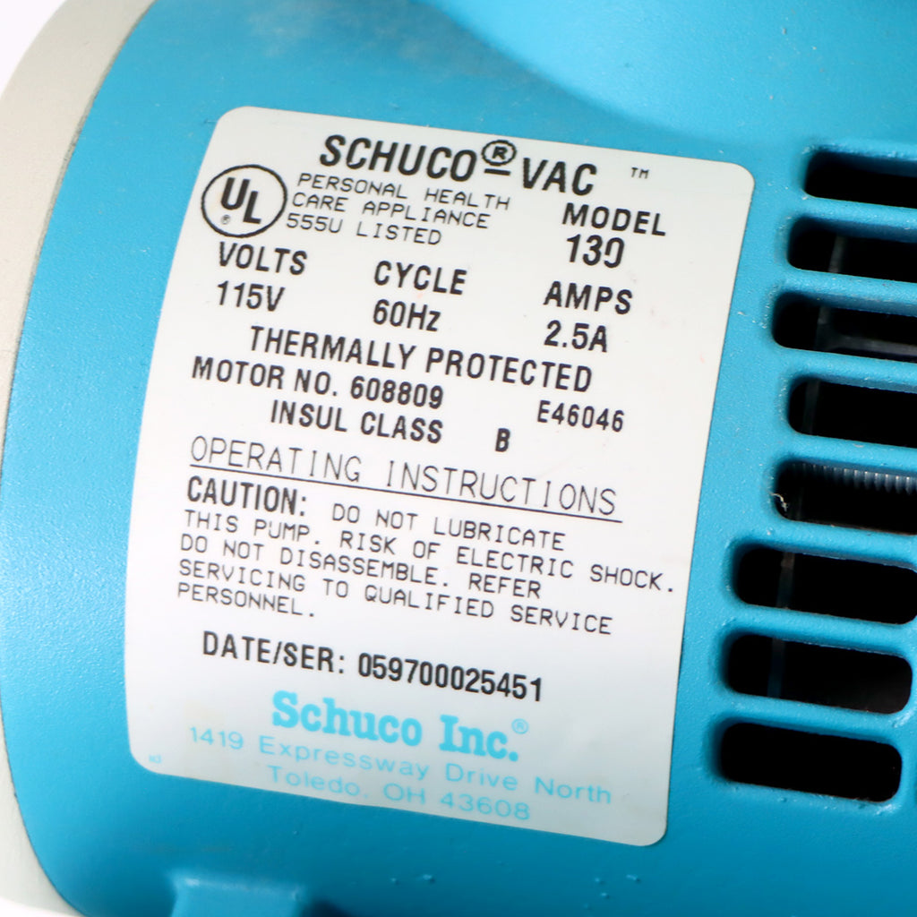 Schuco-Vac Portable Suction Aspirator w/ 1500 ml Canister, & Molded Base