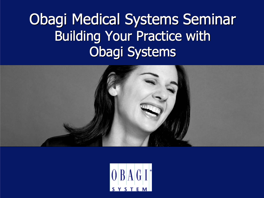 Obagi Medical Obagi Systems Seminar Presentations - 2009 CD DVD Treatment Guide