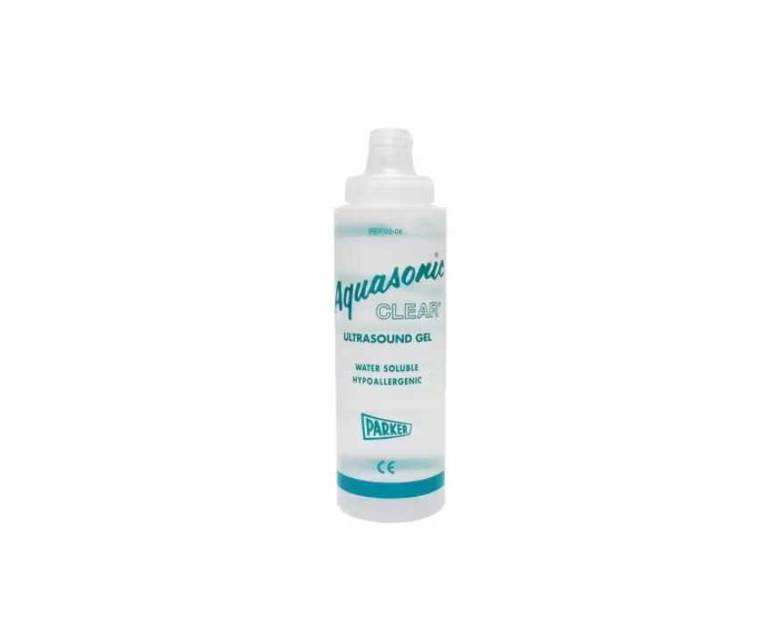 Aquasonic CLEAR Ultrasound Gel 03-08 Water Soluble Hypoallergenic .25L Single