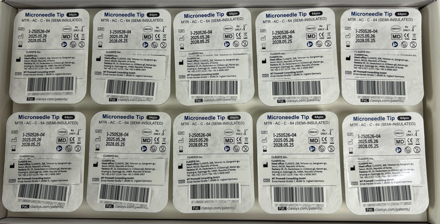 Ilooda SecretRF Microneedle Tips 64-Pin MTR-AC-64-C Semi-Insulated x10 EXP 2028