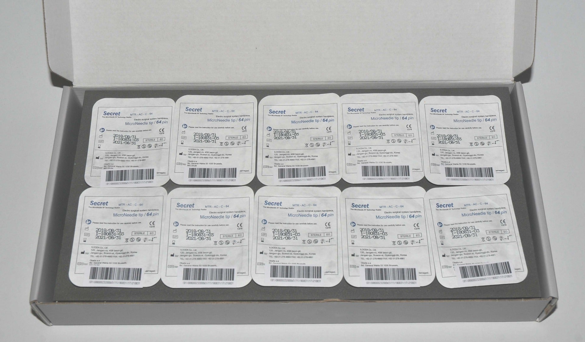 SecretRF Zarin 8x8 RF Microneedle Cartridge Secret RF MTR-AC-C-64 Zarin (Box/10)