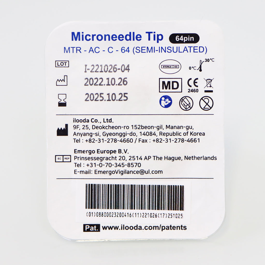 ilooda Secret RF Microneedle Tip 64 Pin Semi-Insulated MTR-AC-C-64 10Pc EXP 2025