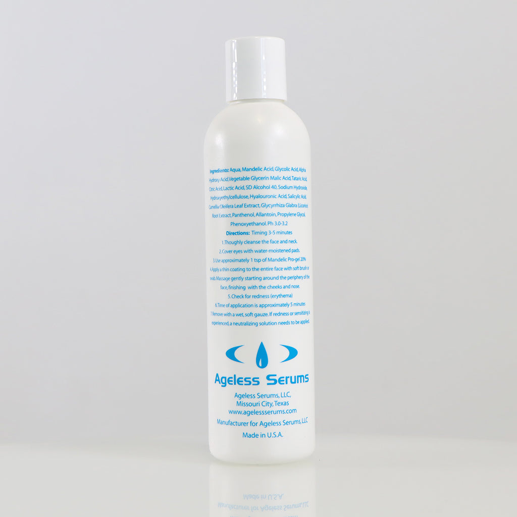 Ageless Serums Mandelic Pro-Gel 20% PH 3-3.2 8oz HydroDermabrasion Skin Serum 11/2023