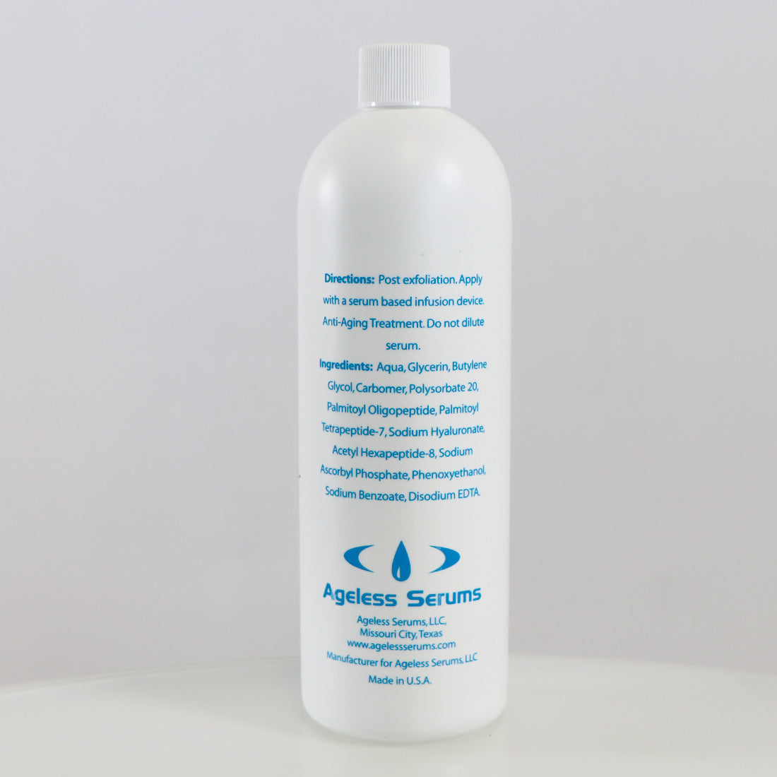 Ageless Serums Peptide Infusion 16oz HydroDermabrasion Anti-Aging Treatment Serum EXP2025