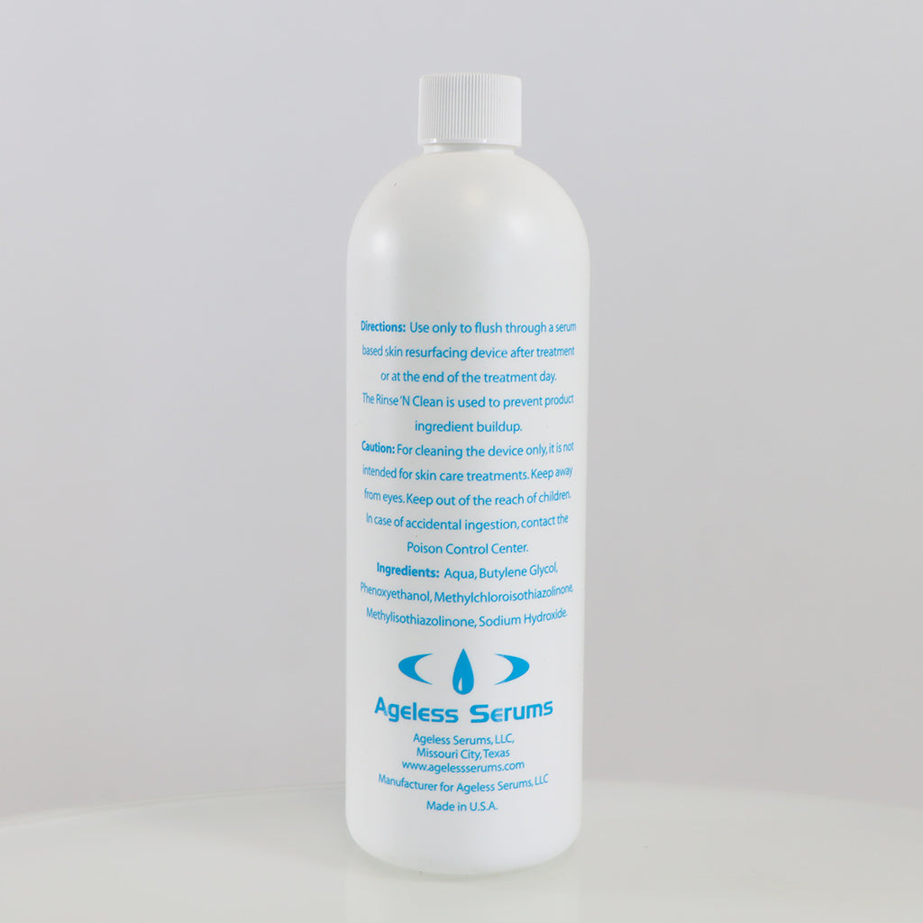 Ageless Serums Rinse 'n Clean 16oz HydroDermabrasion Serum Clean Up Solution EX2026