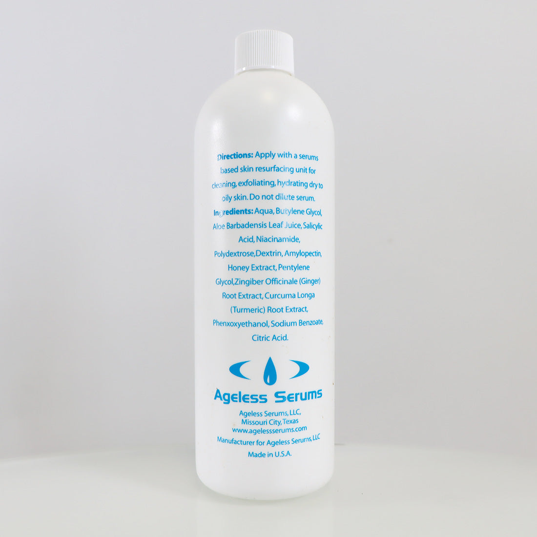Ageless Serums Salicylic Wash 16oz HydroDermabrasion Skin Resurfacing Serum EX2026