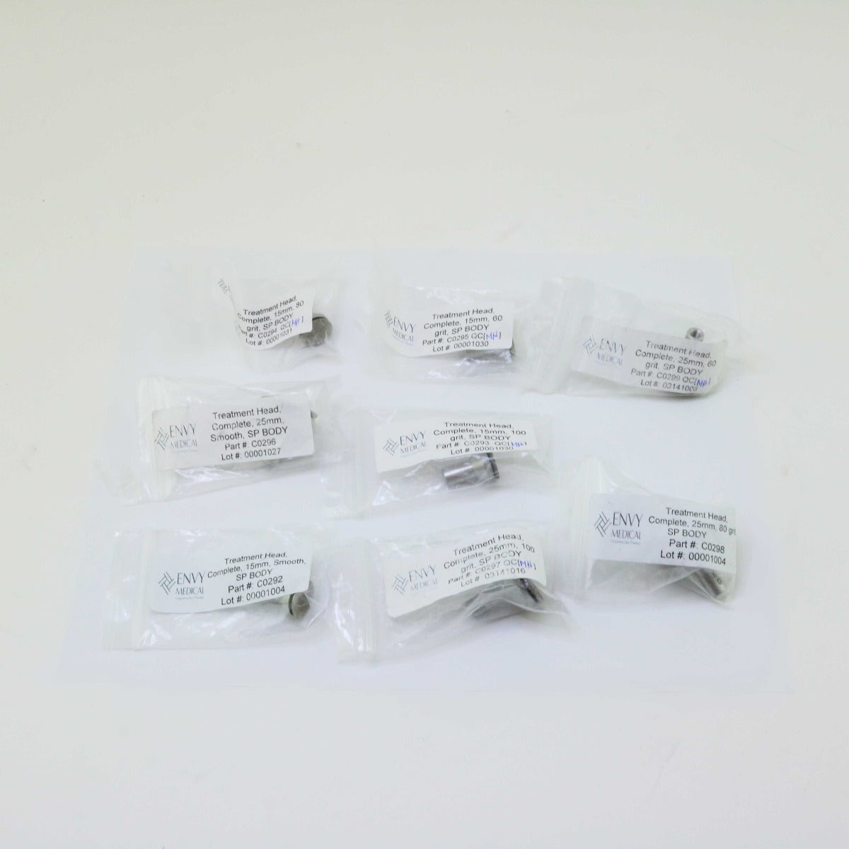 Envy Medical SilkPeel B0014 BODY Full Set of 8 Diamond Tips 15/25mm 00 60 80 100